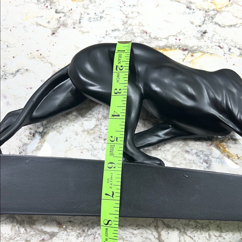 Sleek Black Panther Sculpture - Picture 7 of 8